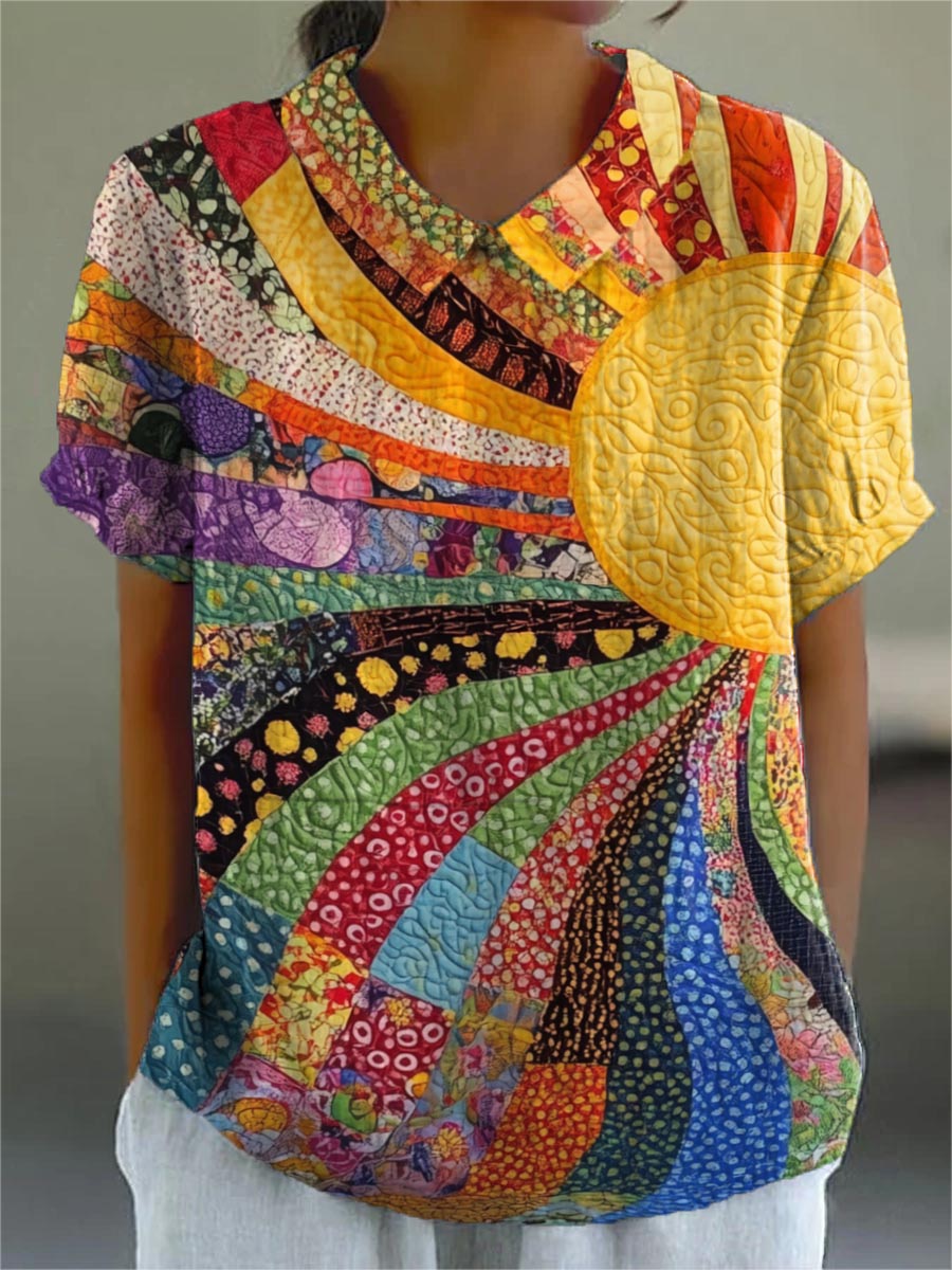 Emma | Sunburst Patchwork Shirt