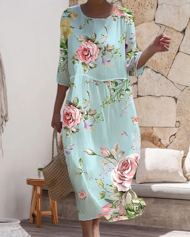 Pénélope | Elegant Floral Dress