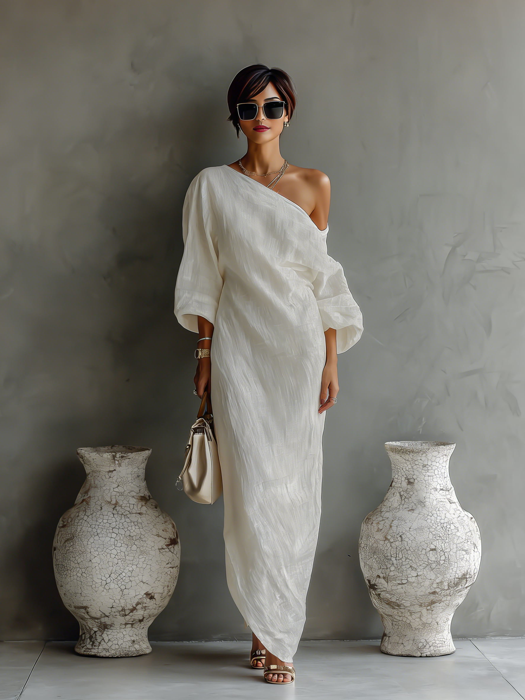 Puseletso | Off-Shoulder Linen Maxi Dress