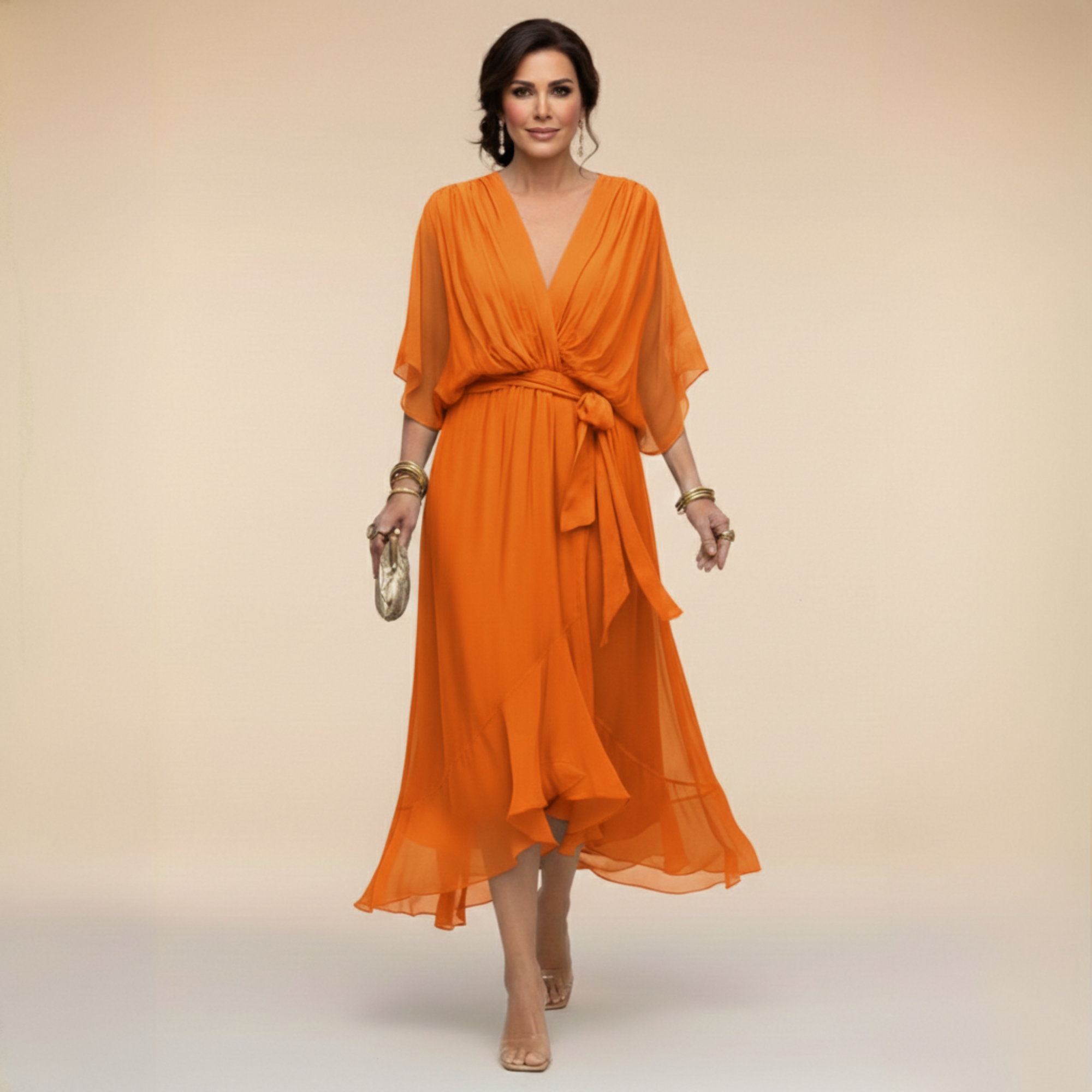 Omphile | Elegant V-Neck Maxi Dress