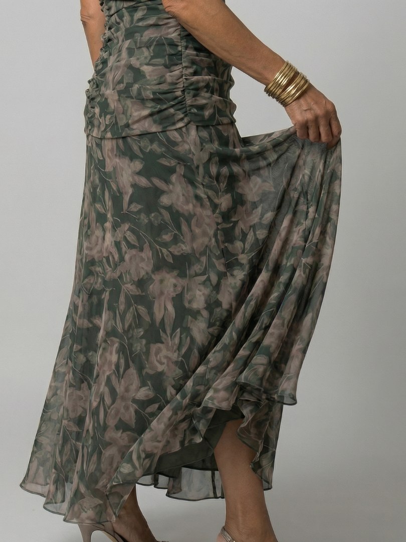 Aurelia | Off Shoulder Flow Midi Dress