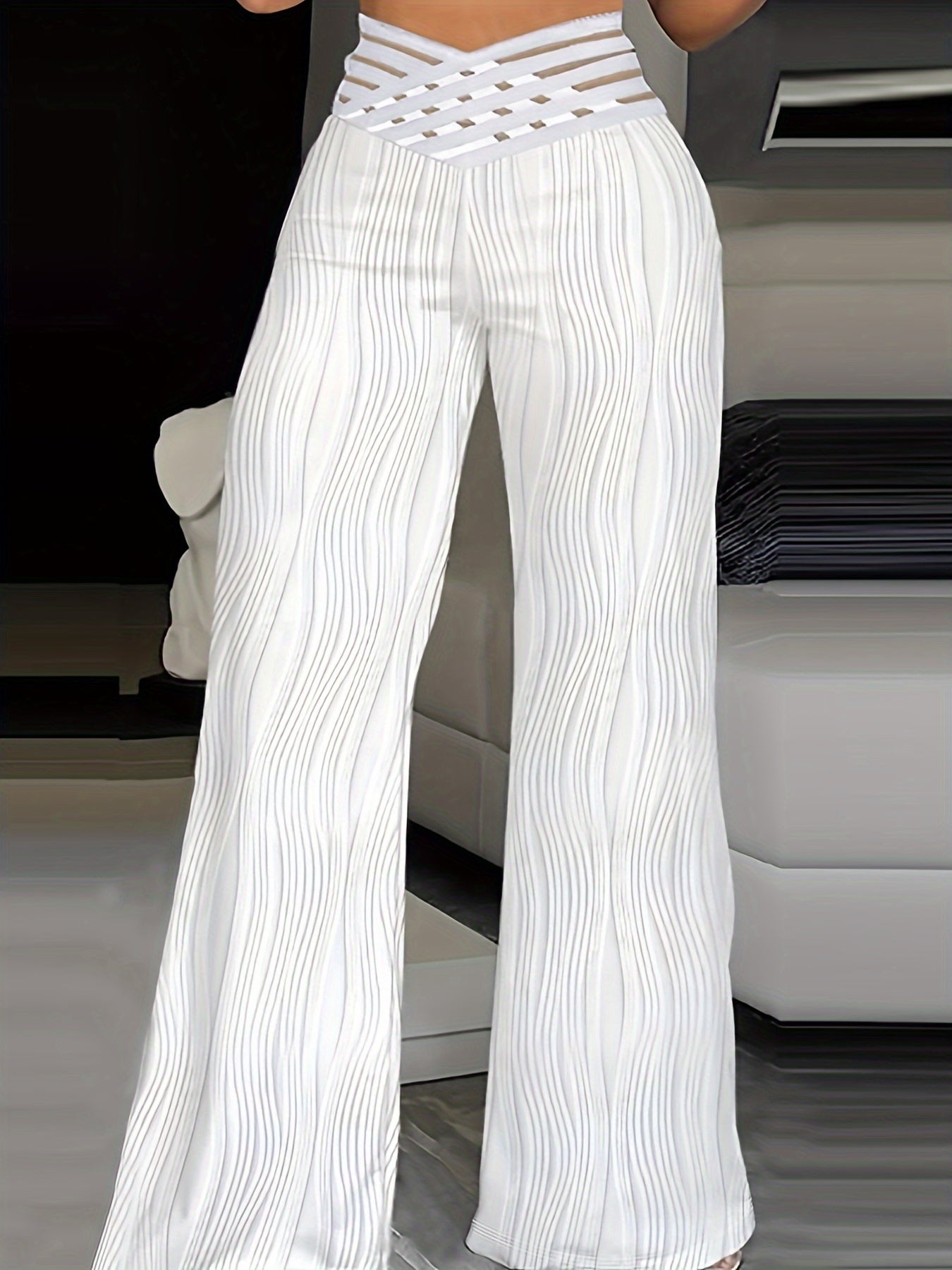 Estelle | High-Waist Crisscross Trousers