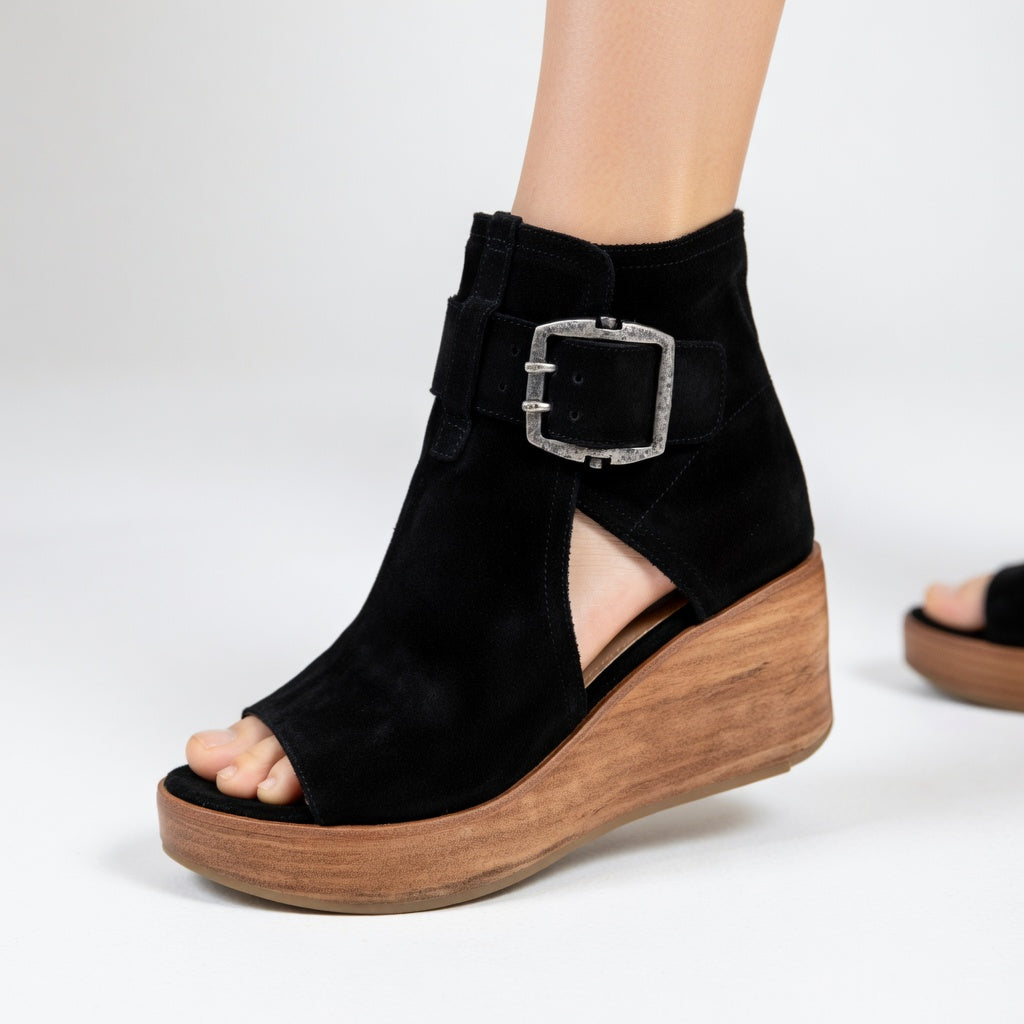 Zithobile | Open Wedge Ankle Boots