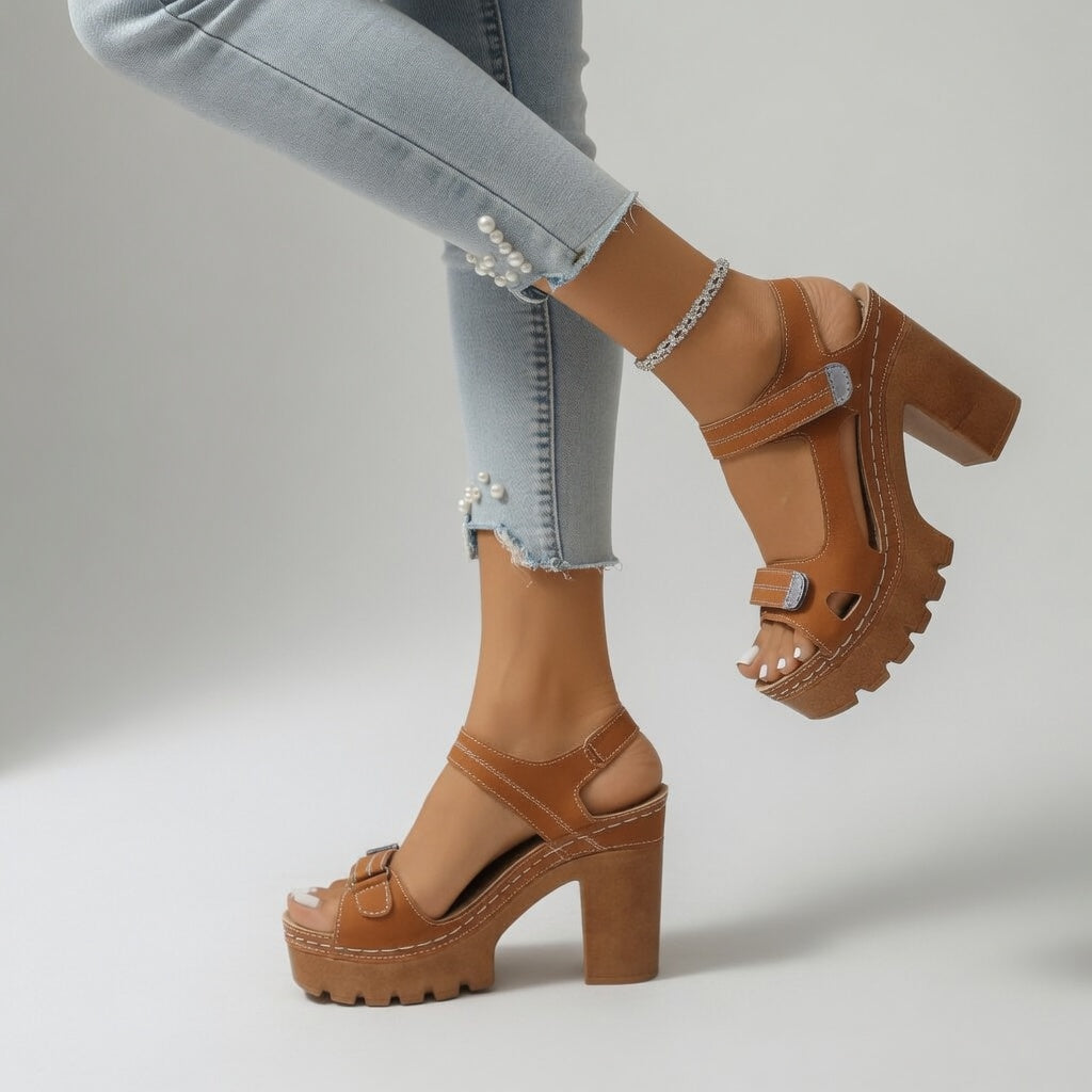 Nompilo | Platform Block Heel Urban Sandal