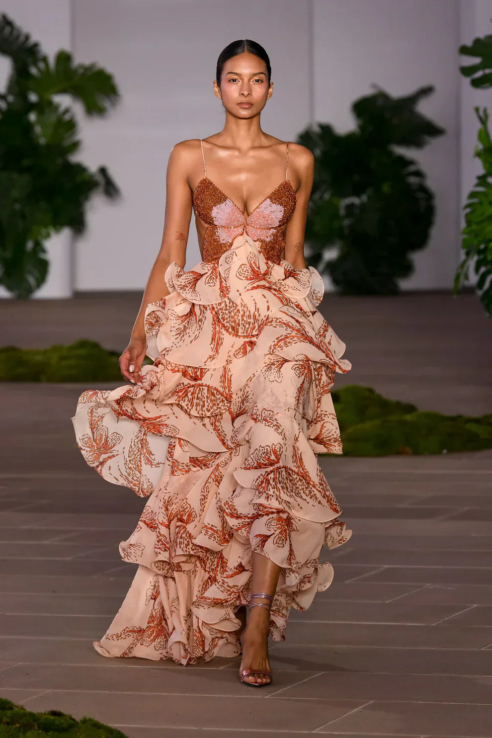 Isla | Ruffled Jewel Neck Dress