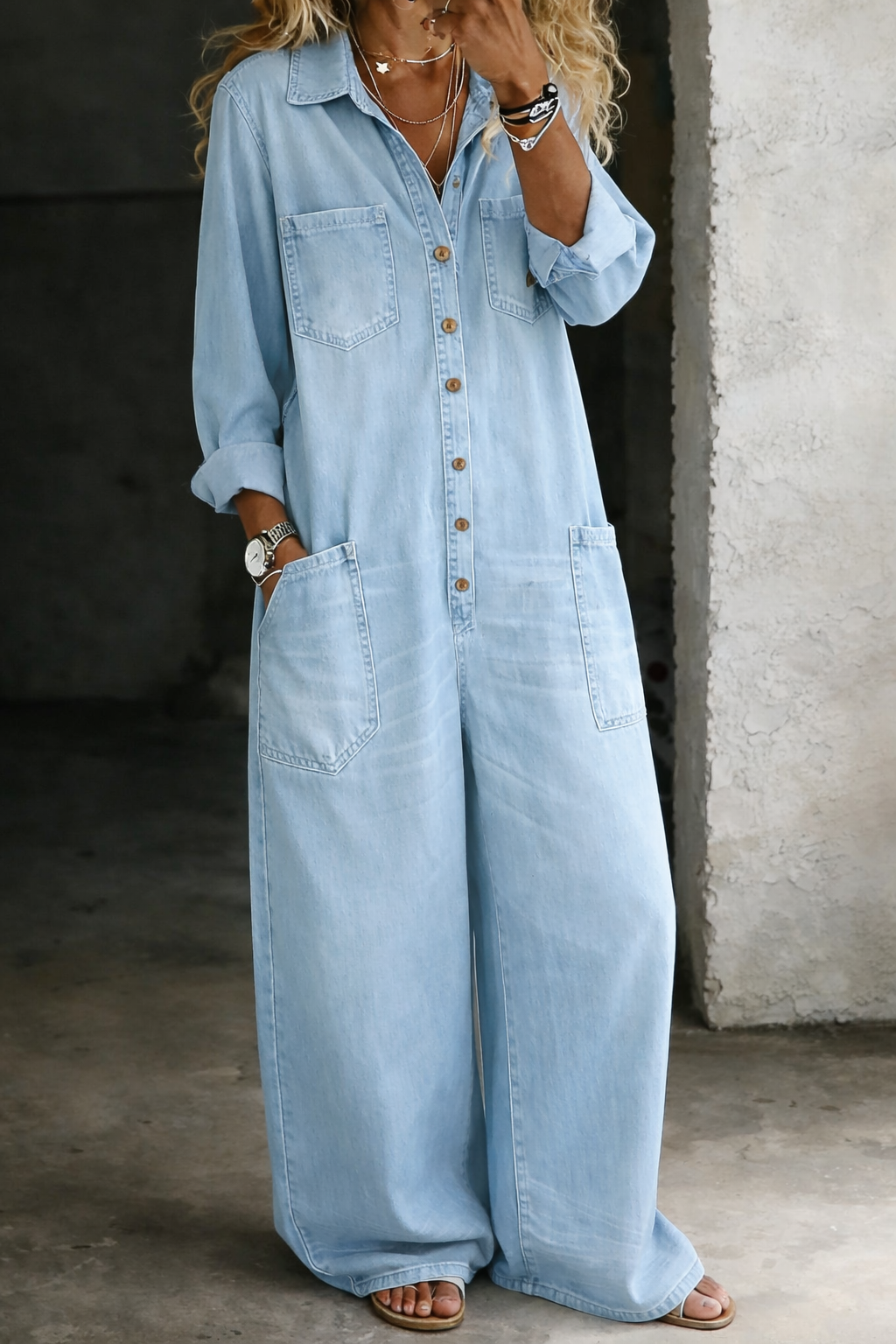 Margot | Soft Denim Jumpsuit