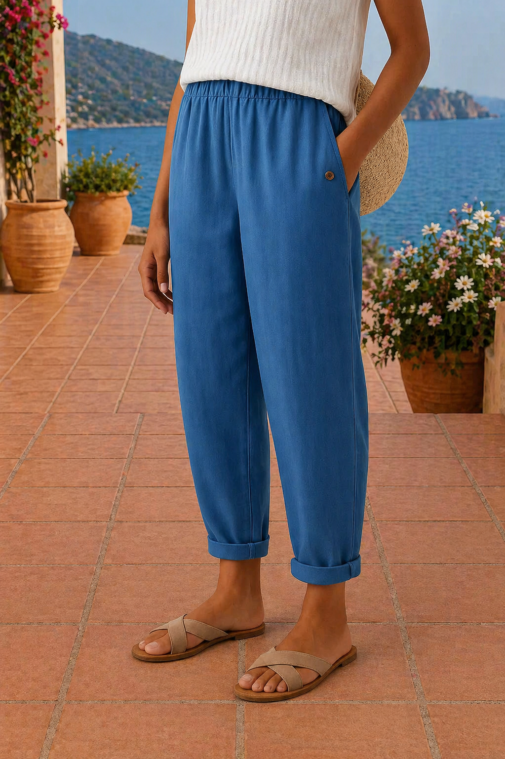 Marinda | Relaxed Linen Wide-Leg Pants