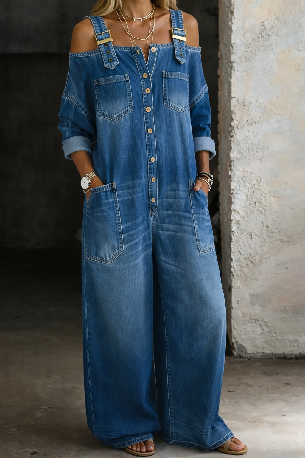 Isabelle | Relaxed Denim Jumpsuit