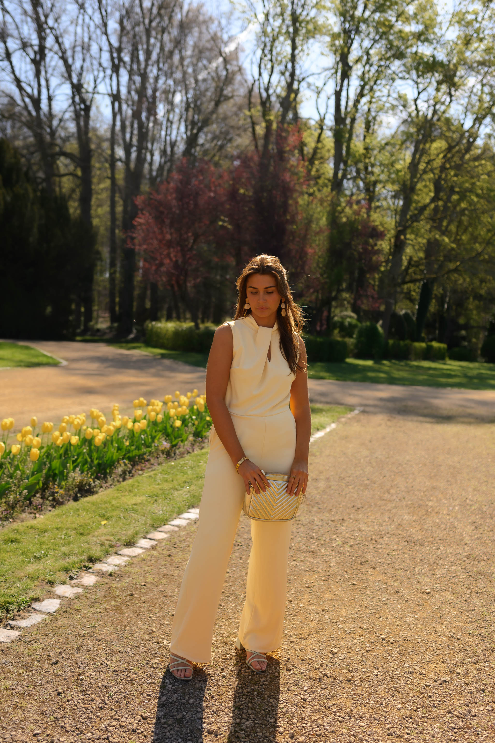 Tebatso | Yellow Open-Back Long Jumpsuit