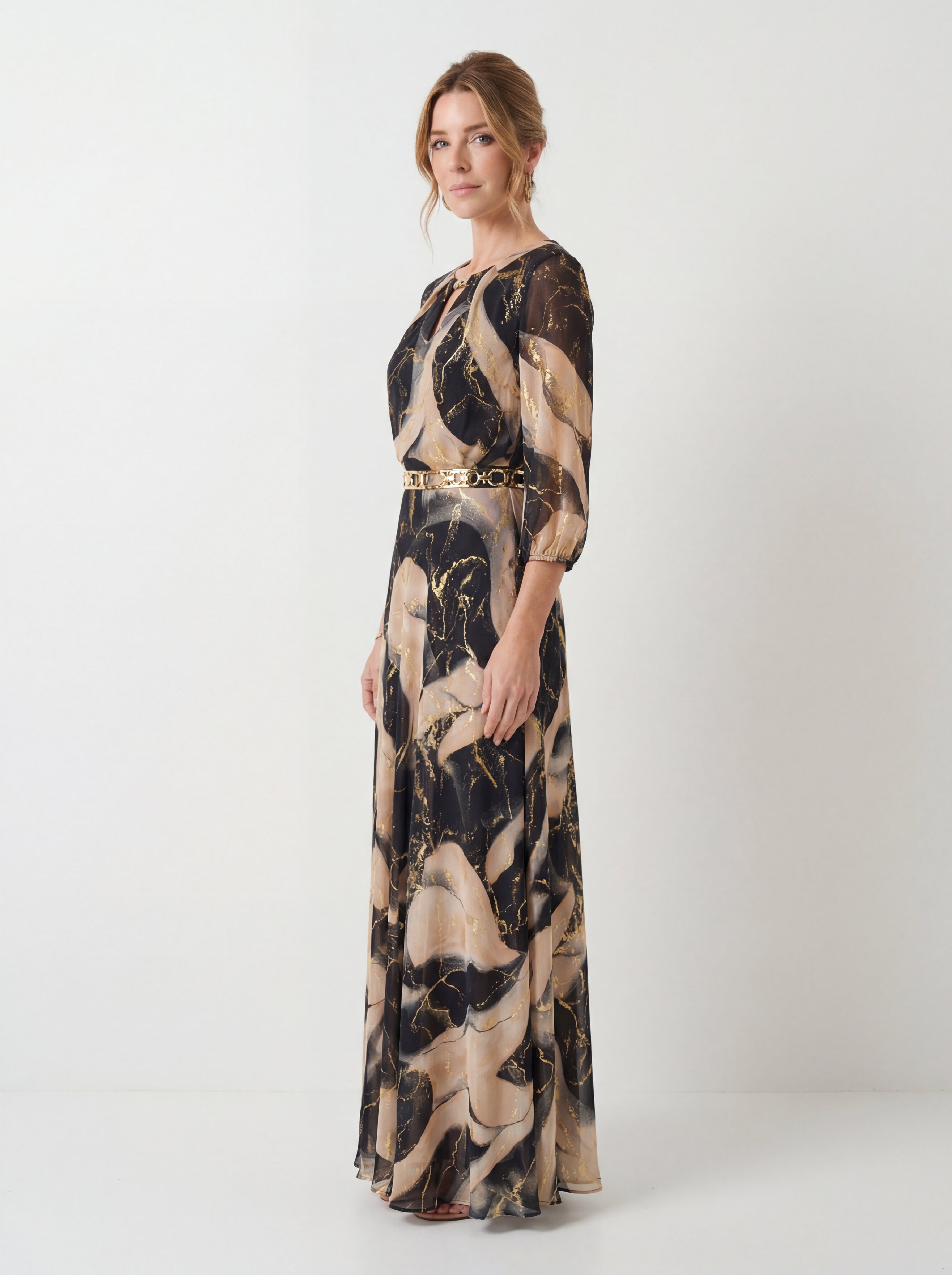 Isabella | Printed Chiffon Dress