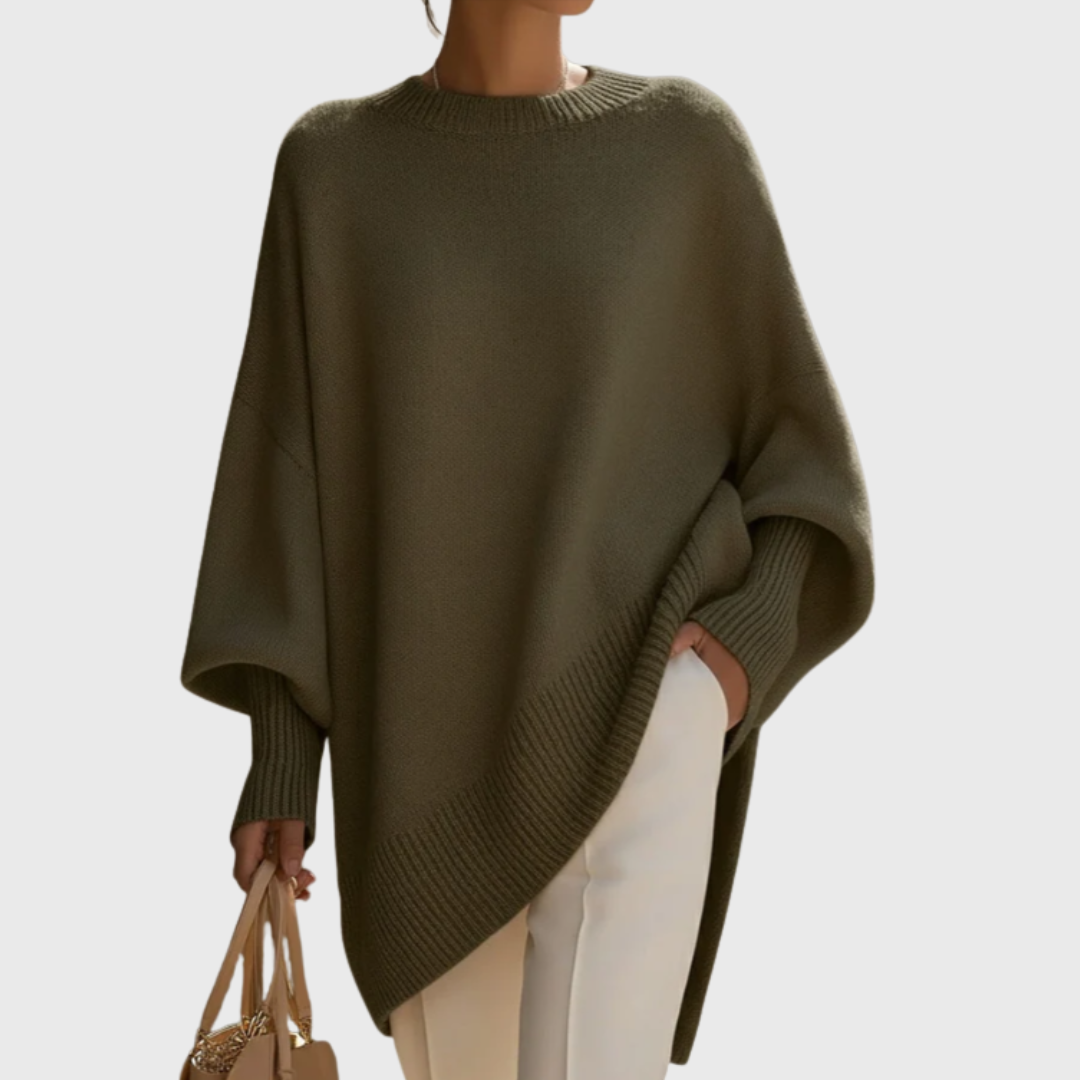 Anelize | Oversized Poncho Knit Sweater