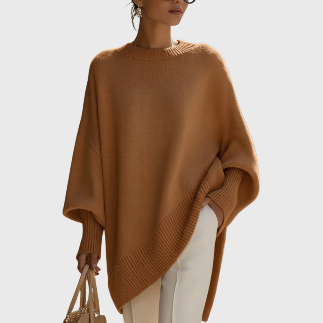 Anelize | Oversized Poncho Knit Sweater