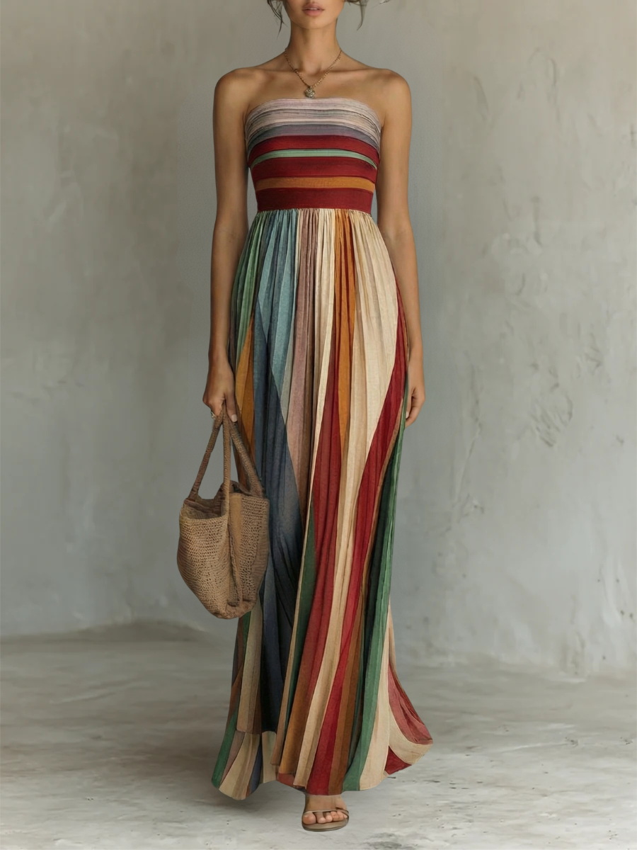 Juanita | Colorful Sleeveless Maxi Dress