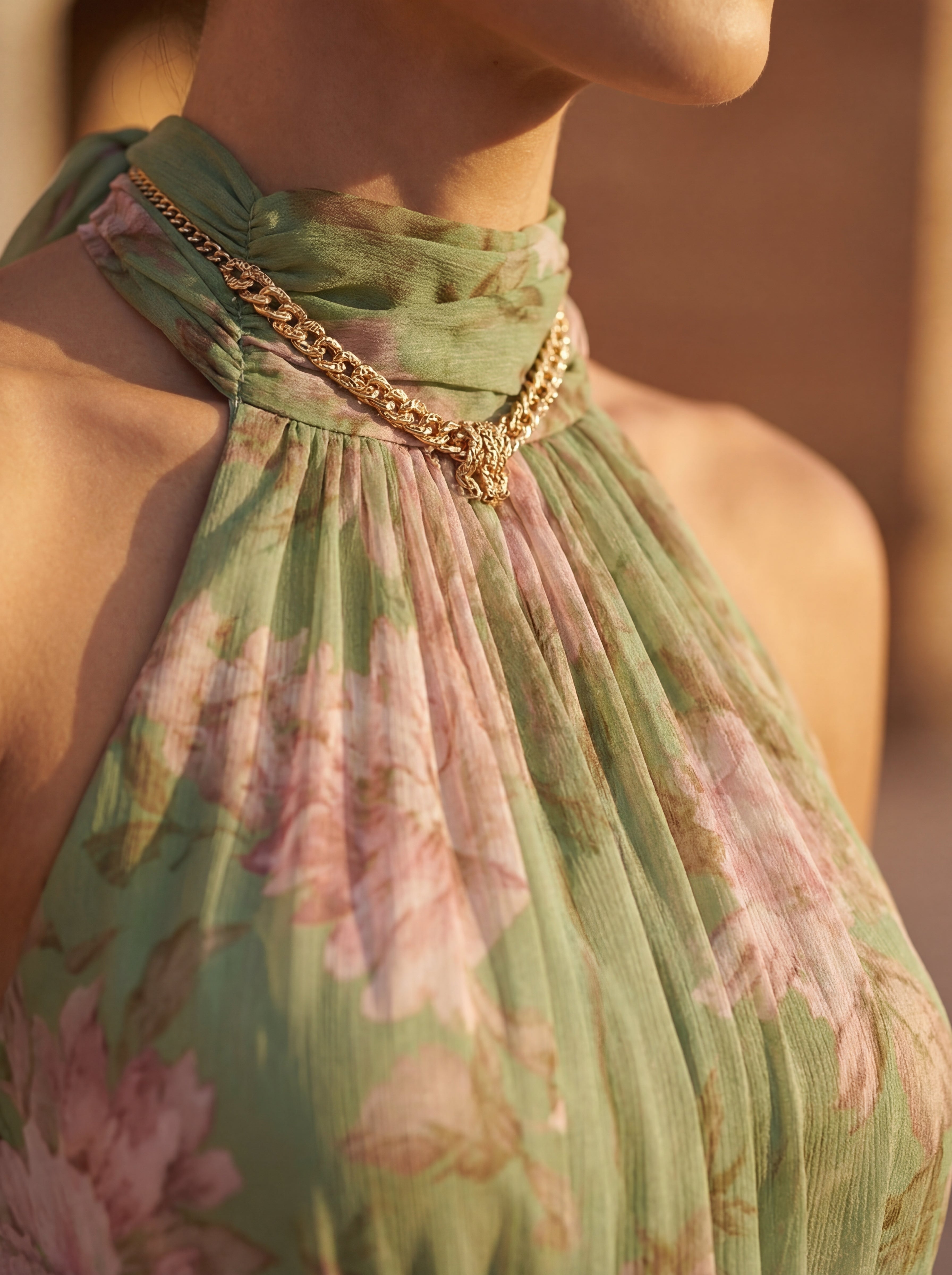 Emilia | Halter Neck Floral Dress