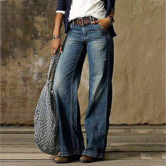 Saskia | Retro High-Rise Wide Leg Jeans