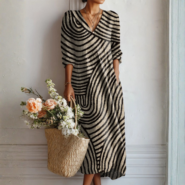 Elise | Lightweight Artistic Print Dress