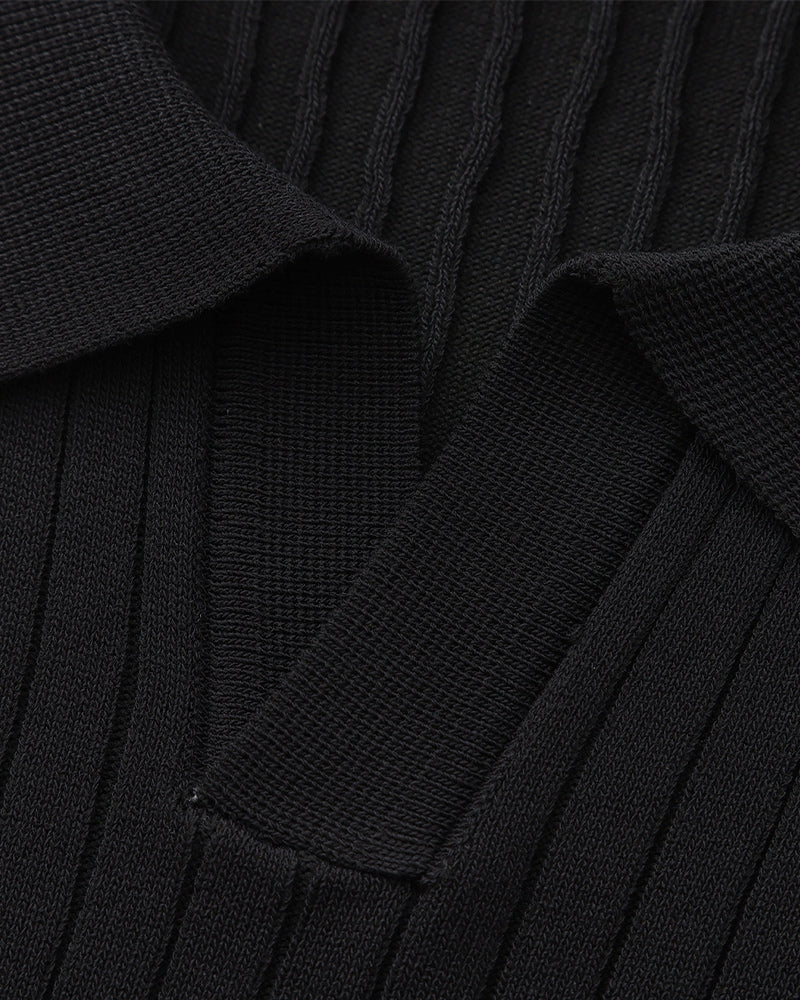 Marna | Ribbed Knit Polo