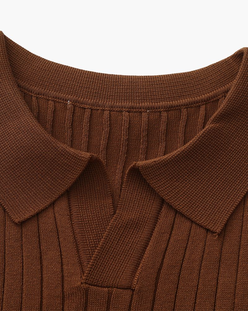 Marna | Ribbed Knit Polo