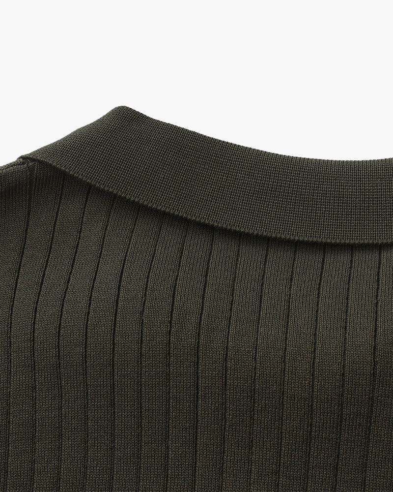 Marna | Ribbed Knit Polo