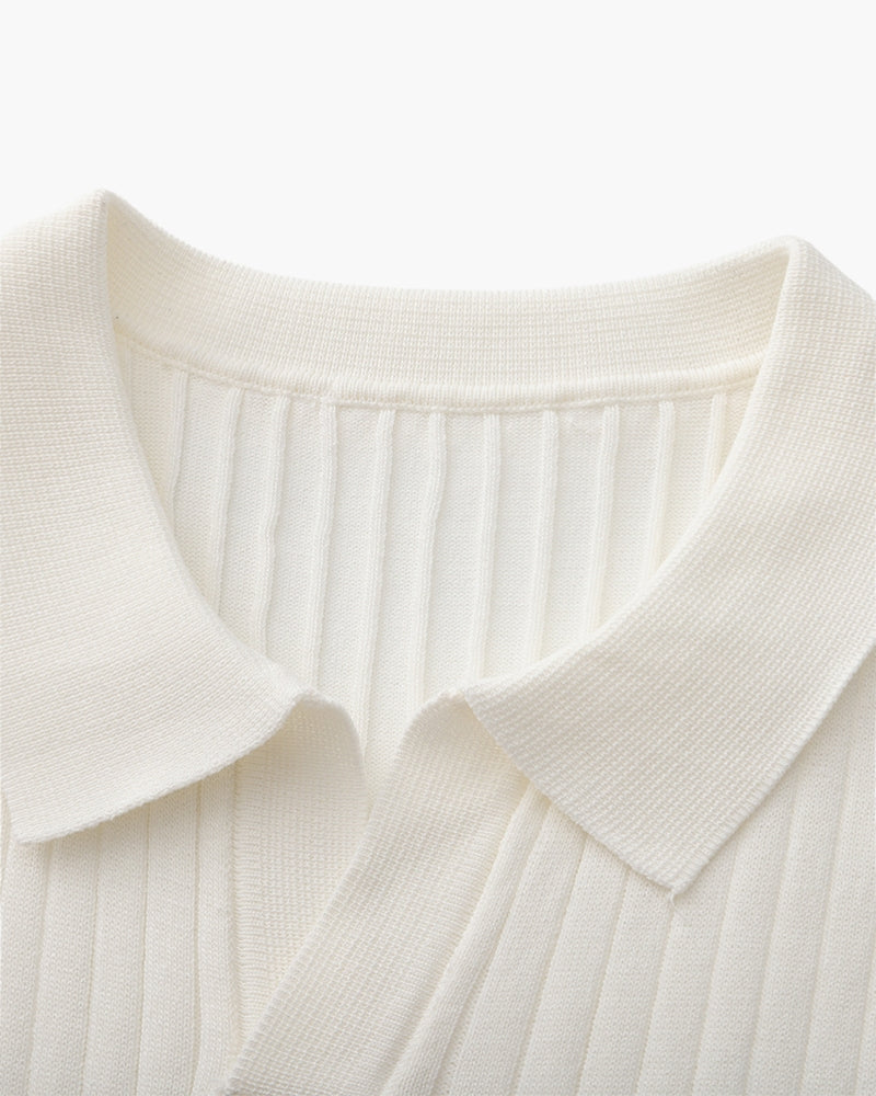 Marna | Ribbed Knit Polo