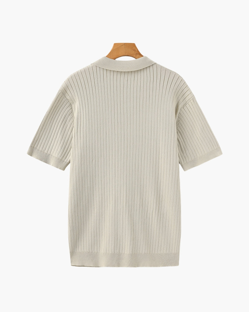 Marna | Ribbed Knit Polo