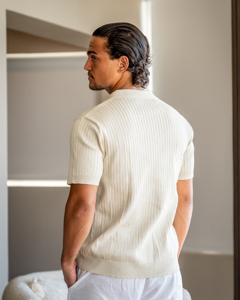 Marna | Ribbed Knit Polo