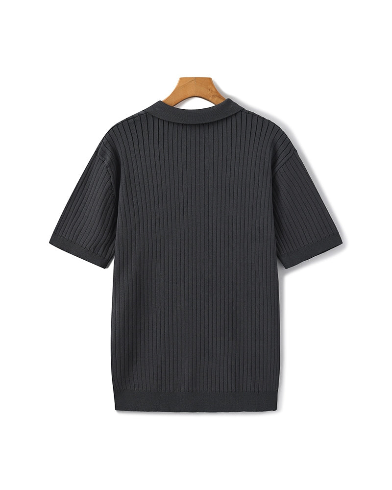 Marna | Ribbed Knit Polo