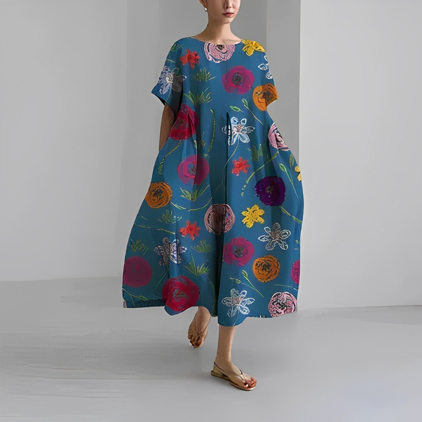 Elara | Boho Floral Spring Dress