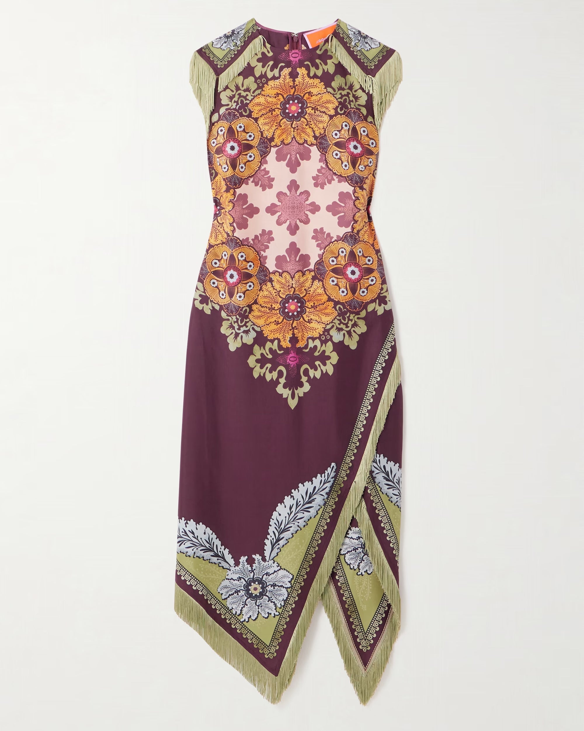 Estelle | Fringed Asymmetric Maxi Dress