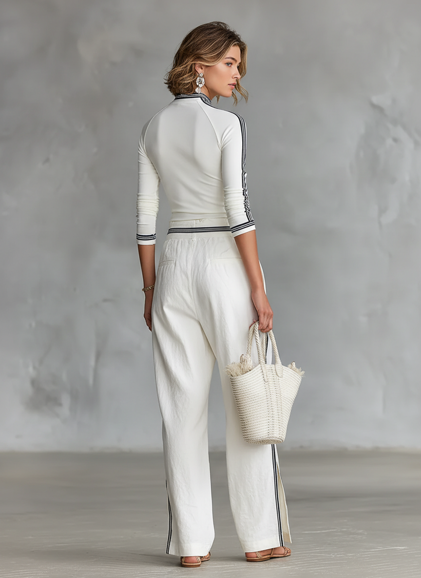 Nothando | Wide-Leg Drawstring Sport Set