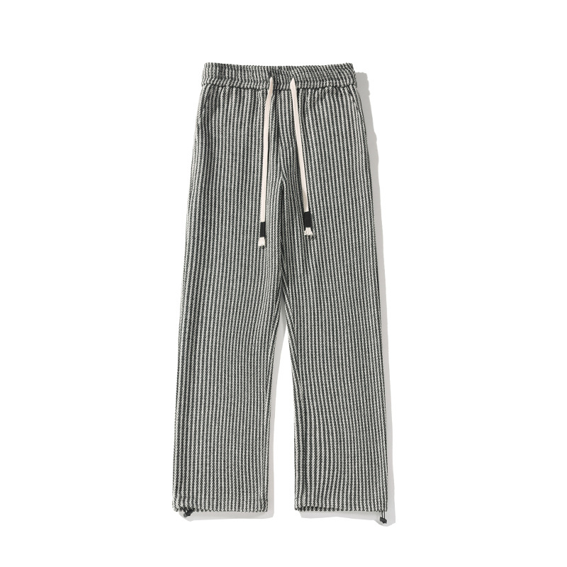 Renée | Herringbone Wide-Leg Sweatpants