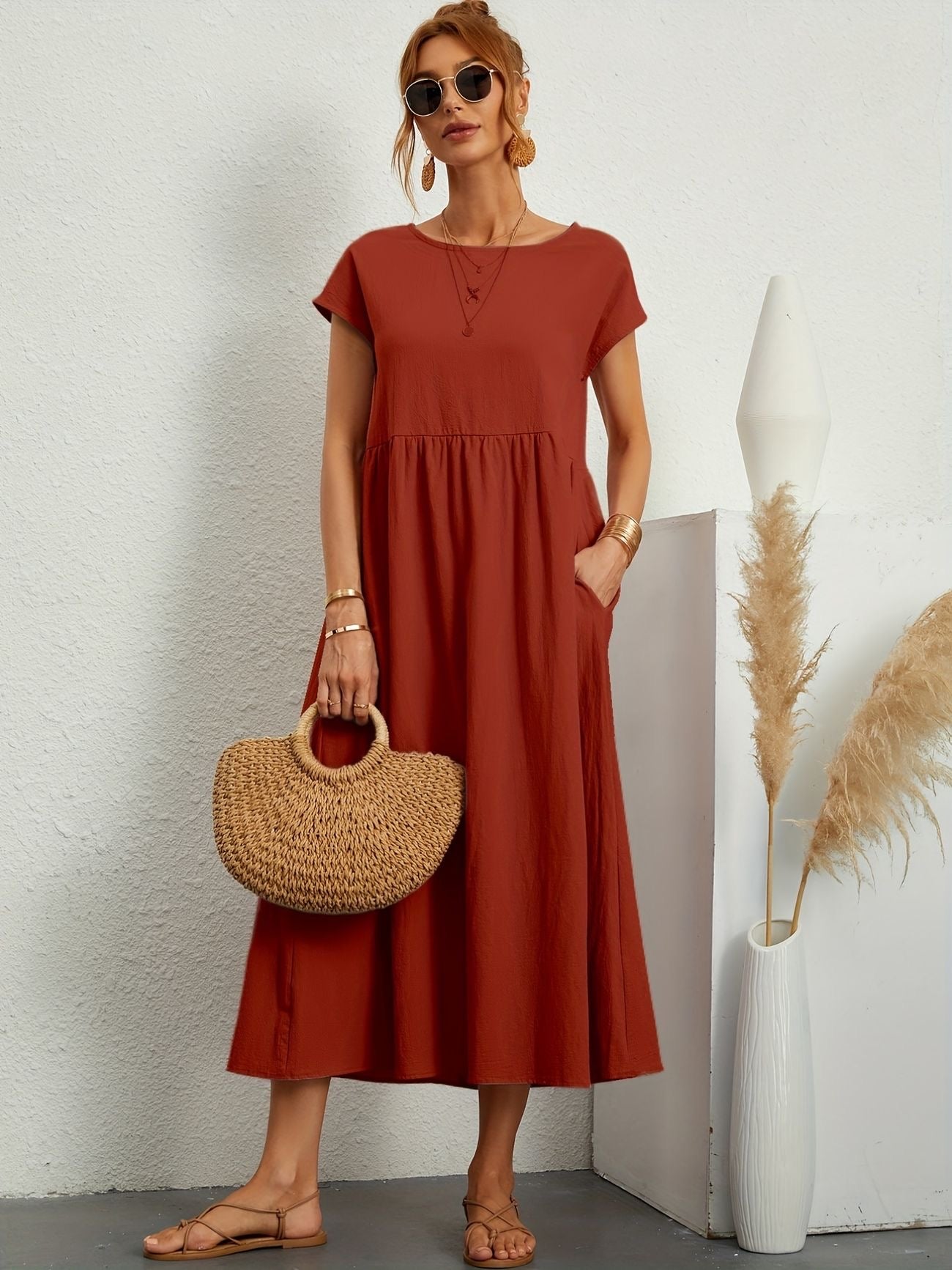 Celeste | Relaxed Cotton Casual Dress