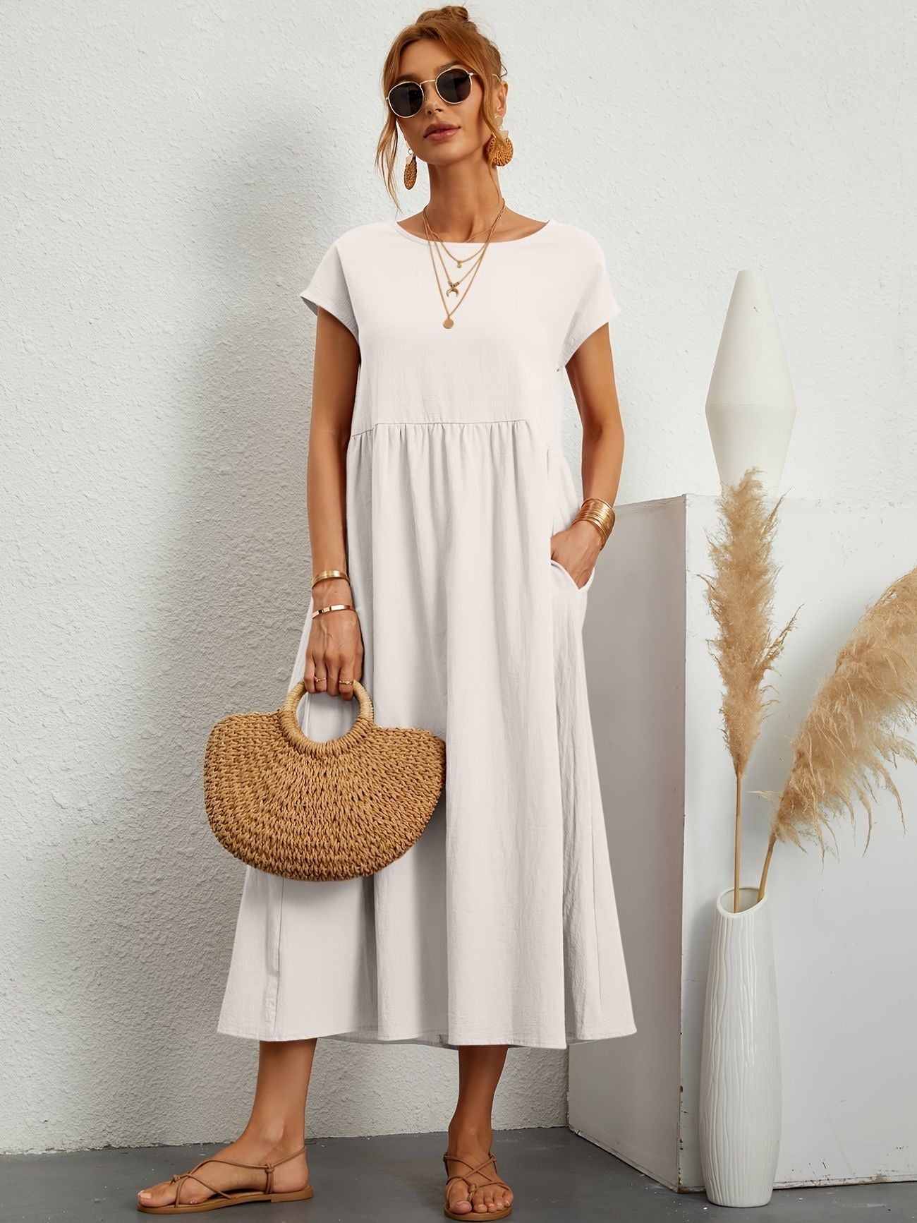 Celeste | Relaxed Cotton Casual Dress