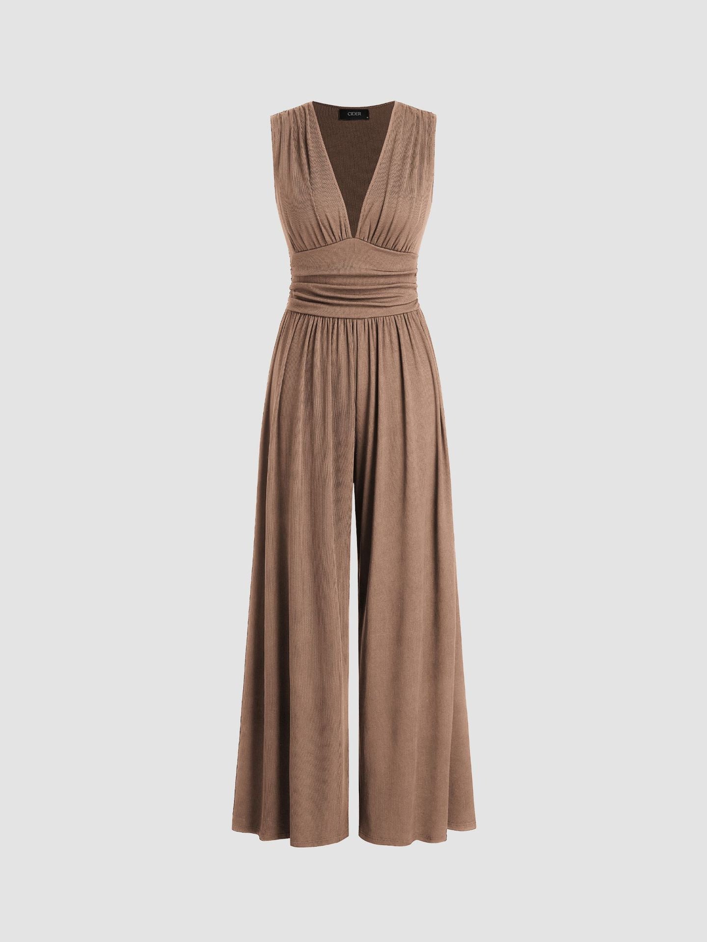 Ntombizethu | Sleeveless Wide-Leg Ribbed Jumpsuit