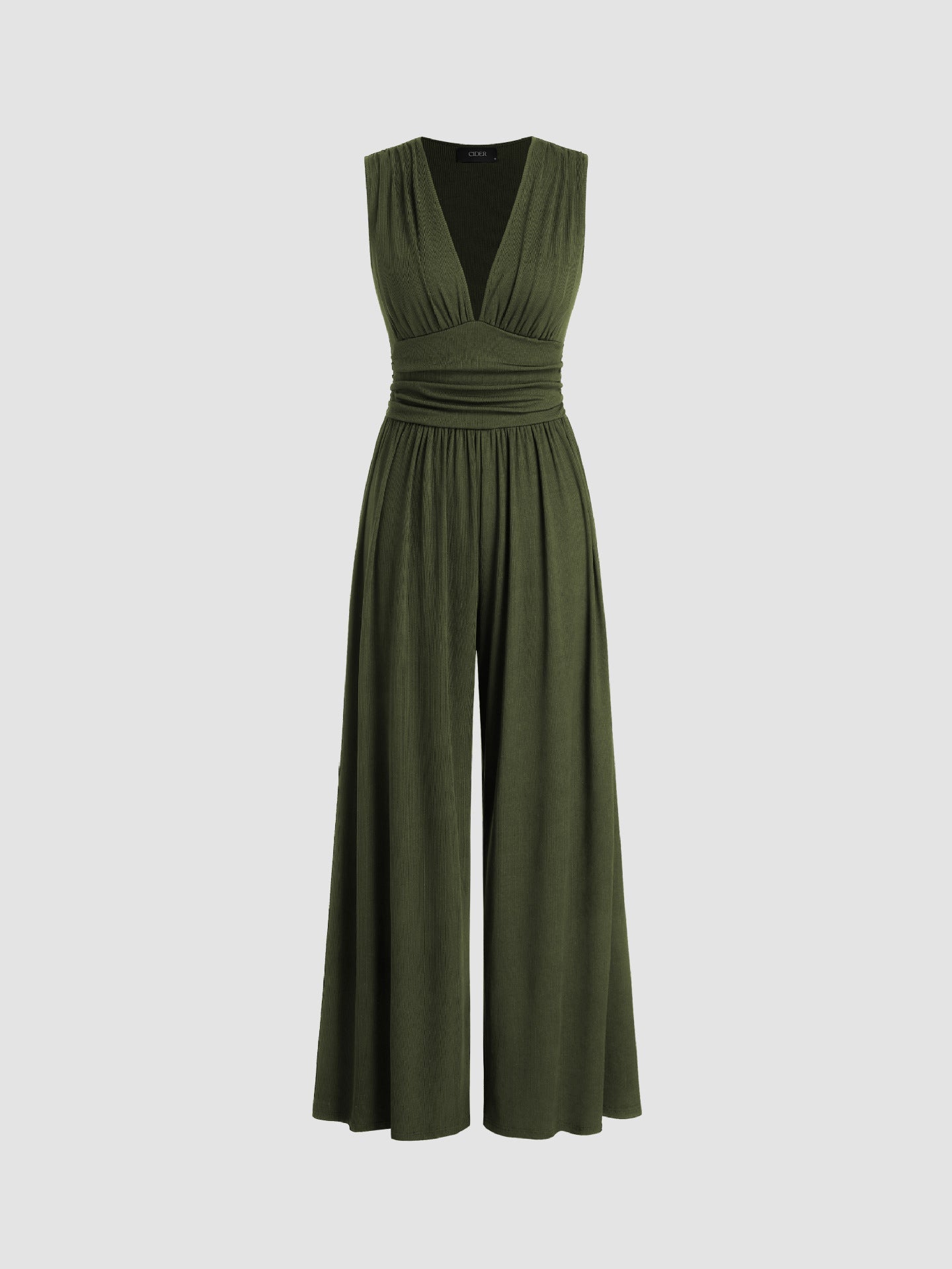 Ntombizethu | Sleeveless Wide-Leg Ribbed Jumpsuit