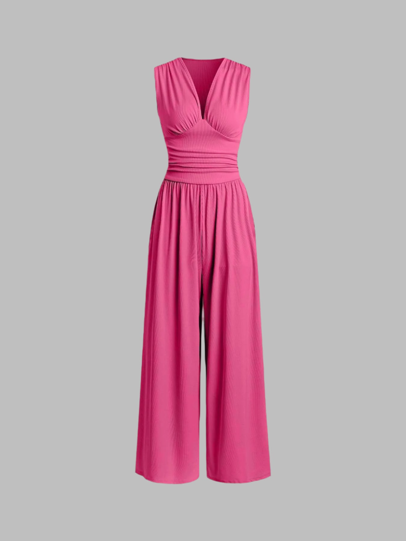 Ntombizethu | Sleeveless Wide-Leg Ribbed Jumpsuit