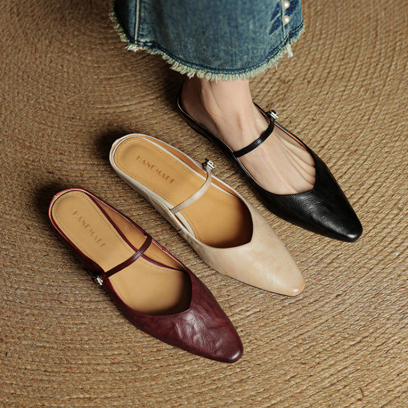 Nomazizi | Leather Mary Jane Mules