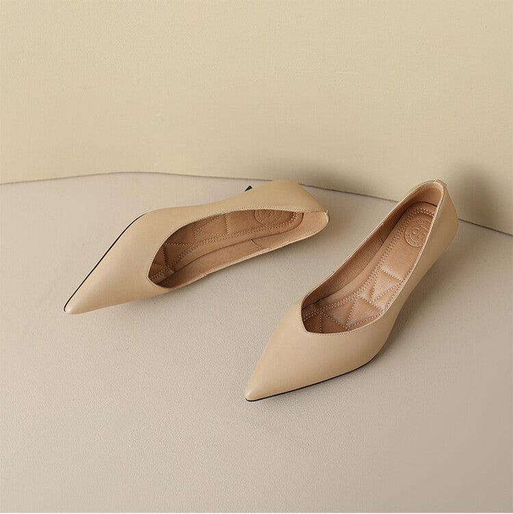 Sylvie | Pointed Toe Low Heel Pumps