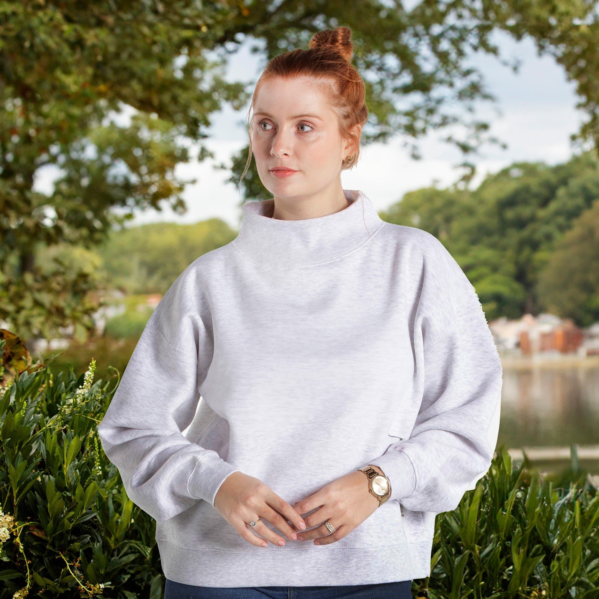 Nonhlanhla | Mock Neck Fleece Wide Silhouette