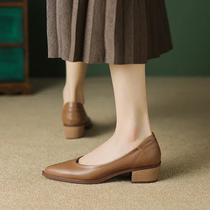 Valentina | Cushioned Block Heel Pumps