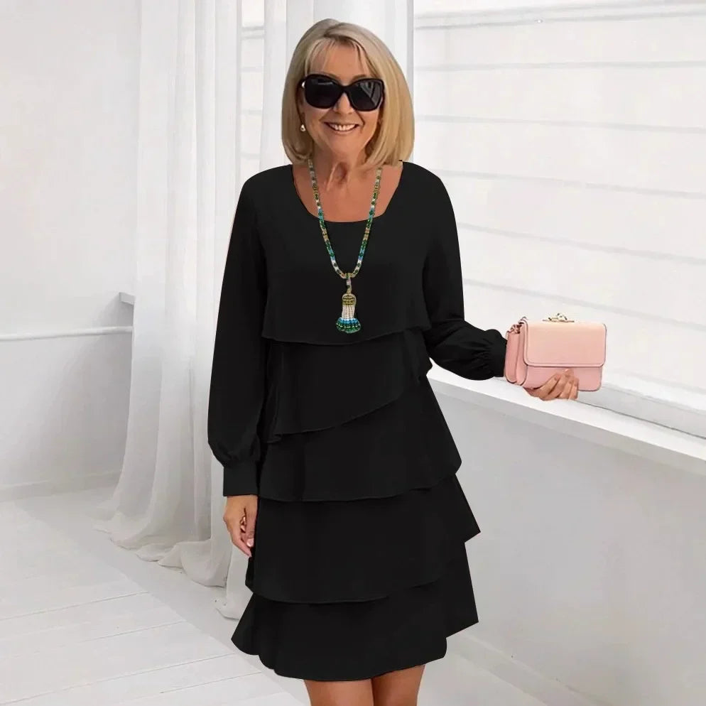 Léa | Flowing A-Line Ruffle Dress