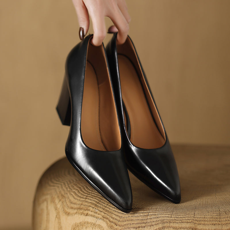 Séraphine | Pointed Block-Heel Pumps