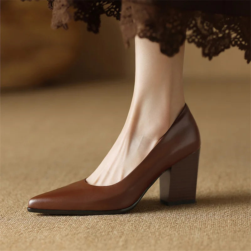 Séraphine | Pointed Block-Heel Pumps