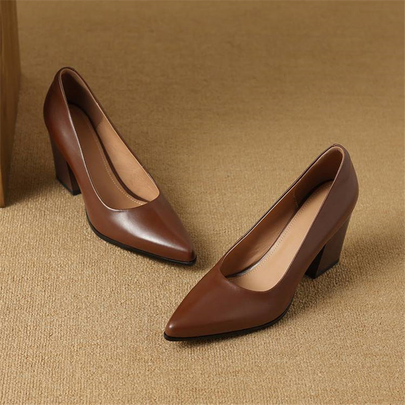 Séraphine | Pointed Block-Heel Pumps