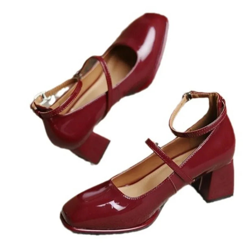 Océane | Ankle-Strap Block Heel Pumps