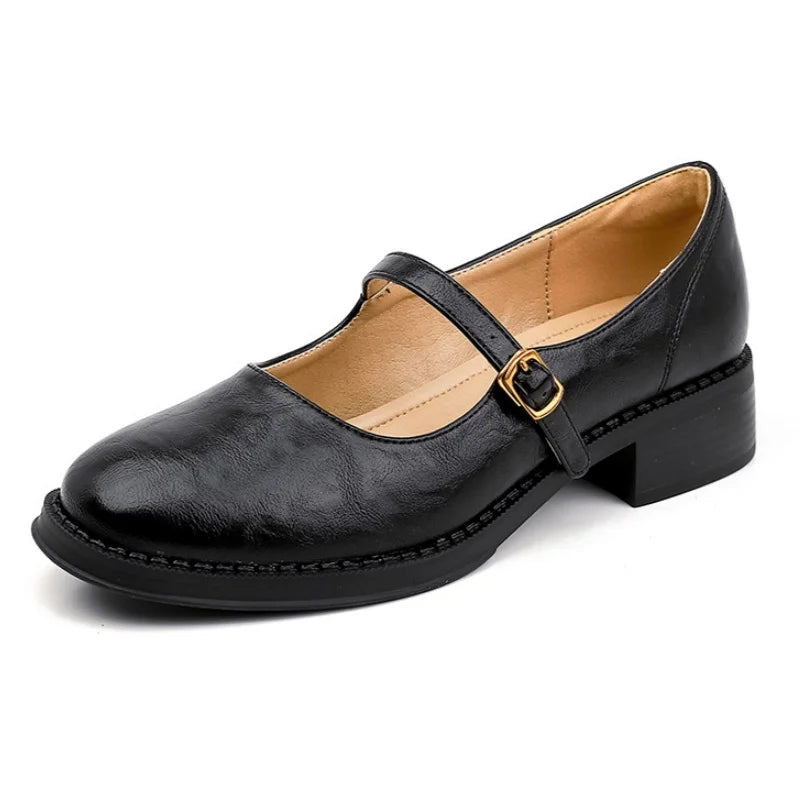 Amélie | Leather Mary Jane Flats