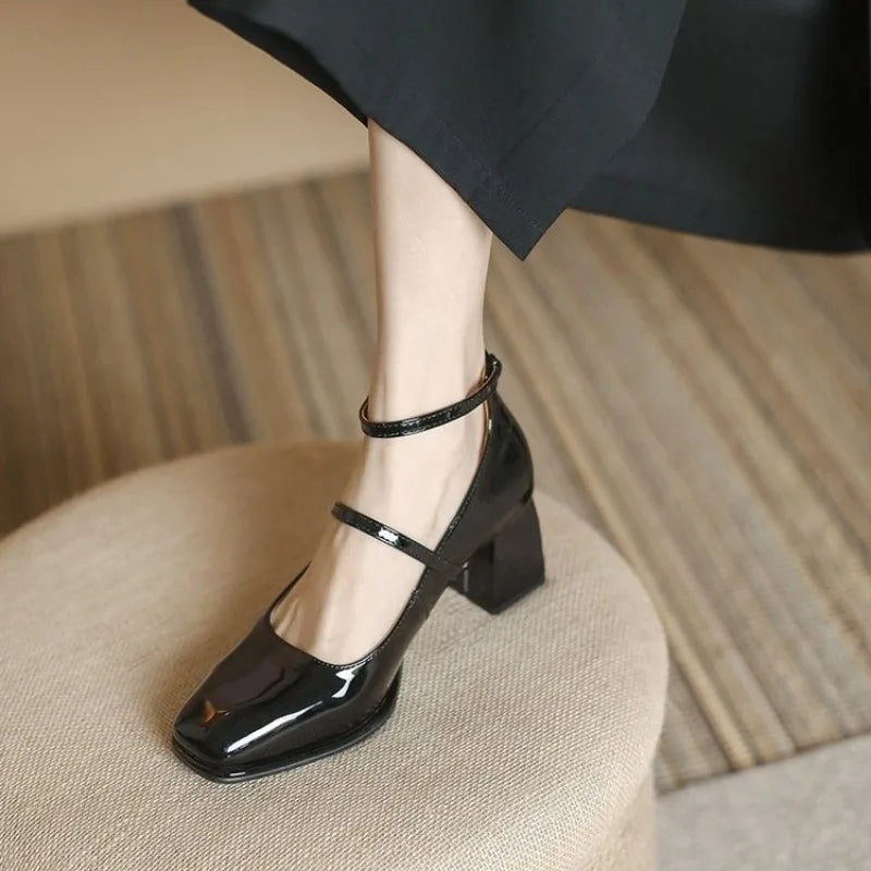 Océane | Ankle-Strap Block Heel Pumps