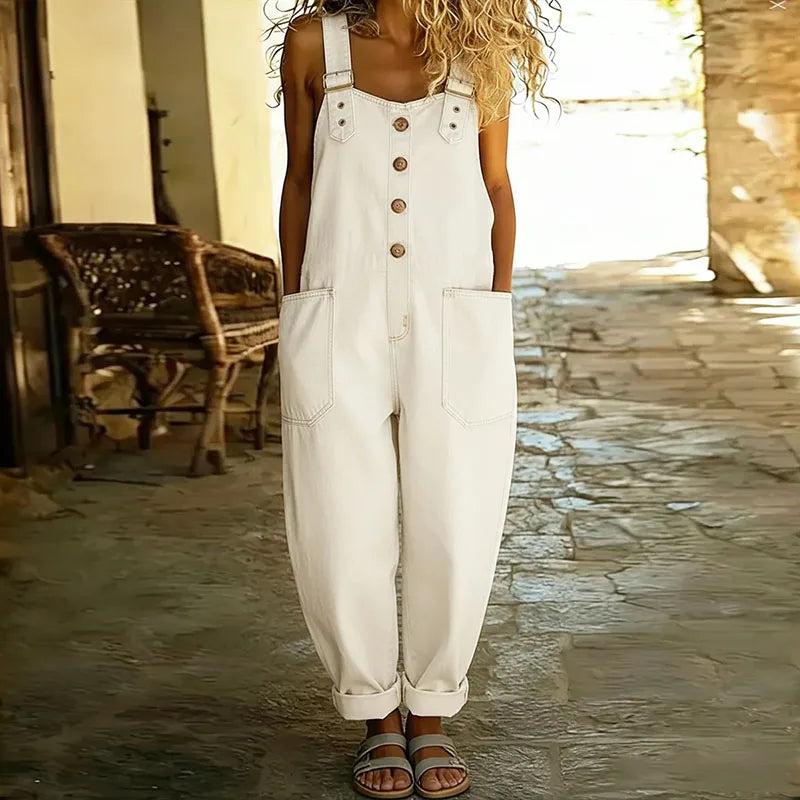 Chloé | Classic Denim-Look Cotton Overalls