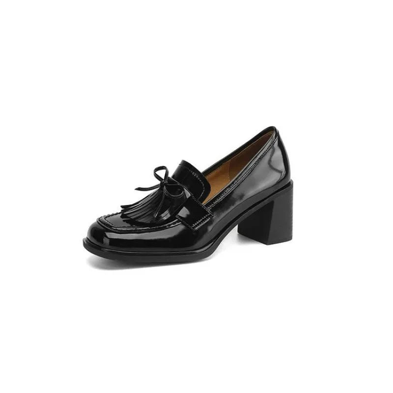 Florence | Tassel Block Heel Loafers
