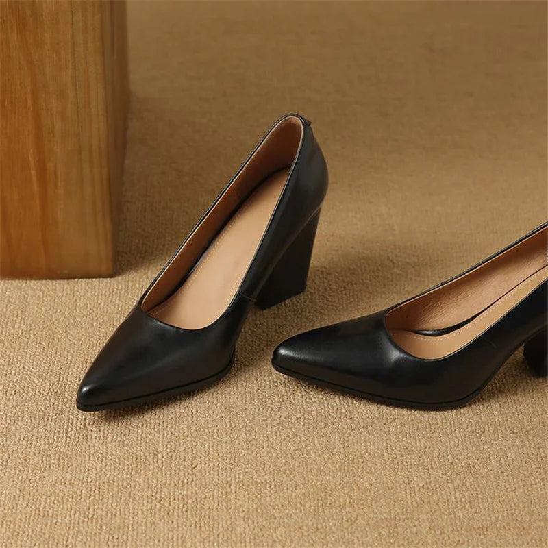 Séraphine | Pointed Block-Heel Pumps